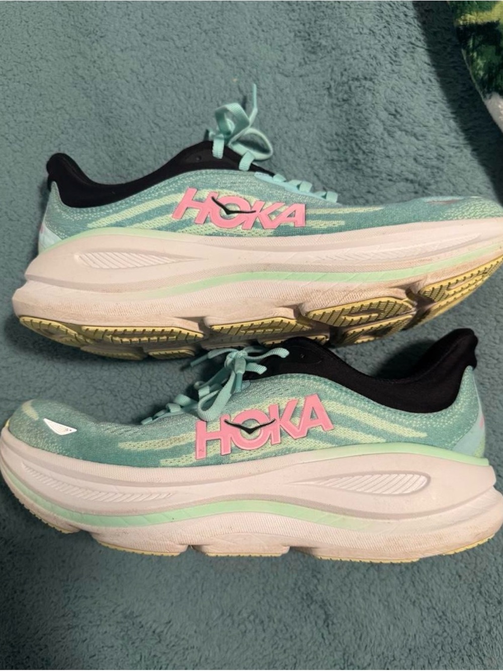 Hoka Women's Mint and Black Running Sneakers - Picture 6 of 7